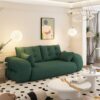 Human Dog Bed, Lazy Sofa Couch, Multifunctional Foldable Sofa Bed, 3 In 1 Teddy Fabric Sleeper Sofa Bed For Living Room Guest Bed, Playroom - Green - Image 4