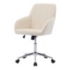 Adjustable Office Chair, Ergonomic Swivel Chair, Velvet Backrest Seat, Comfortable For Long Sitting - Beige - Image 9