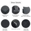 8 Pieces Outdoor Patio Furniture Sets, Garden Conversation Wicker Sofa Set, Single Sofa Combinable - Gray / Black - Image 10