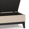 Oregon - Storage Ottoman Bench With Tray - Satin Cream - Image 4