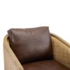 Swivel Barrel Chair, Comfy Round Accent Sofa Chair For Living Room, 360 Degree Swivel - Brown - Image 17