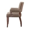 Arm Dining Chair With Nail Head Detailing - Brown / Espresso - Image 7
