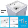 Modern 20.3" Bathroom Vanity With Sink And Functional Storage - Gray - Image 5