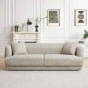 Larisa - Mid-Century Modern Linen Sofa - Cream - Image 2