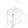 Traditional End Table With Charging Station, Narrow Side Table With USB Ports And Outlets - Red Walnut - Image 3