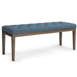Waverly - Tufted Ottoman Bench - Denim Blue