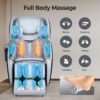 Bosscare - 3D Shiatsu Recline Massage Zero Gravity Full Body Chair With Waist Heating - Black / Gray - Image 3