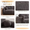 Lamb's Wool 2 Seater Cushion Sofa Comfortable Sofa For Living Room Bedroom And Other Casual Spaces Lamb's Wool Sofa With 2 Cushions And 2 Ball Pillows (Set of 2) - Gray - Image 10