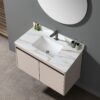 Vanity Top With Undermount Sink And Backsplash, Sintered Stone - Carrara White Marble - Image 14