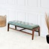 Hera - Bench With Buttons - Antique Green / Light Sage Green - Image 5