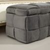 Stylish Storage Ottoman Bench With Safety Hinge For Living Room & Bedroom - Dark Gray - Image 9