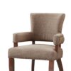 Arm Dining Chair With Nail Head Detailing - Brown / Espresso - Image 6