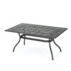 Enchantia - Outdoor Rectangular Dining Table With Weave Tabletop And Flared Legs - Copper - Image 4