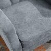 Accent Chair, Living Room Chair, Footrest Chair Set With Vintage Brass Studs, Button Tufted Upholstered Armchair For Living Room, Comfy Reading Chair For Bedroom, Reception Room - Gray - Image 11