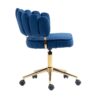Modern Home Office Desk Chair With Adjustable Height And Swivel Wheels - Navy - Image 15