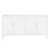 4 Door Sideboard Storage Cabinet With Door Shelf For Living Room And Dining Room, 2 Large Cabinets With Adjustable Shelf - White - Image 19