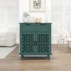 2 Door 2 Drawer Cabinet, American Furniture, Suitable For Bedroom, Living Room, Study - Dark Green - Image 4