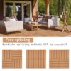 Plastic Interlocking Deck Tiles, (Set of 44), Patio Flooring Outdoor Waterproof All Weather Use For Garden Poolside Front / Back Yard - Burlywood - Image 9