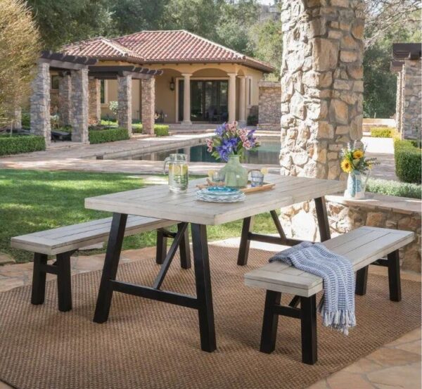 Bettina - Dining Set 3 Pieces - Gray