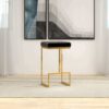 Joel - Mid-Century Modern Luxury Upholstered Stool - Black / Gold - Image 5