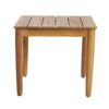 Outdoor Square Side Table With Slatted Top And Wood Frame - Teak - Image 9