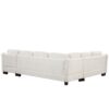 4 Pieces Sectional Sofa With Ottoman With Right Side Chaise - White - Image 11