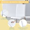 (Set of 4) Backrest Chairs With Silver Metal Legs The Perfect Combination, Suitable For Minimalist And Modern Home Styles - White / Silver - Image 11