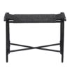 Handwoven Paper Rope Foot Rest Shoes Stools Ottomans For Entryway, Living Room, Bedroom & Office - Black - Image 12