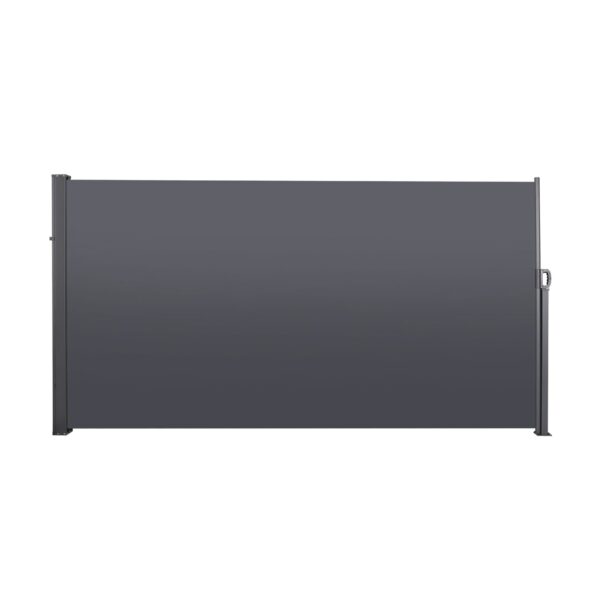 118.1" Retractable Side Screen Awning, Uv Resistant, Waterproof, Patio Privacy Screen For Garden, Balcony, Courtyard - Dark Gray