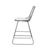 Yearning - Iron Counter Stool With Water Resistant Cushion - Black / Ivory - Image 8
