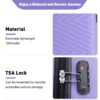 Luggage 4 Piece Lightweight Suitcase With Rotating Wheels, 24" And 28" With Tsa Lock, (16/20/24/28) - Light Purple - Image 8
