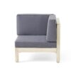 Brava - X Back 2 Seater Sectional Loveseat With Coffee Table - Light Gray - Image 5