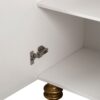 Modern Fluted Sideboard Buffet With Storage, Curve Element, 4 Doors With Adjustable Shelves - White - Image 12