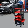 4 Level Multi Purpose Trolley For Diagnostics - Black / Red - Image 14