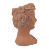 Head Bust Planter, Greek Style Cement Head Planter, Indoor Outdoor Home Garden Decor - Brown - Image 5