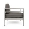 Outdoor Aluminum Loveseat With Cushion - Gray - Image 5