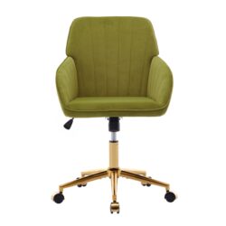 Adjustable Office Chair, Ergonomic Swivel, Comfortable Backrest Seat For Long Sitting - Pale Green