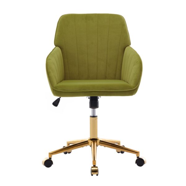 Adjustable Office Chair, Ergonomic Swivel, Comfortable Backrest Seat For Long Sitting - Pale Green
