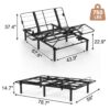 Zero Clearance Adjustable Bed Base Frame With Quiet Motor And Dual USB Ports, Queen Size - Black - Image 3