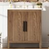 Bathroom Vanity With Single Sink, Combination Under Counter Sink, Bathroom Storage Cabinet With Soft Closing Door, Multi-Function Storage, Solid Wood Frame - Light Brown - Image 20