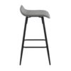 Ale - Contemporary Fixed Height Counter Stool (Set of 2) - Black / Gray - Image 3