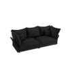 Modern Comfy Upholstered Sofa Cloud Couch, Deep Seat Couches With Multiple Large Soft Pillows, Convertible Deep Seat Chaise Longue For Living Room - Black - Image 14
