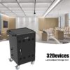 Mobile Charging Cart And Cabinet For Tablets Laptops 32-Device - Matt Black - Image 5