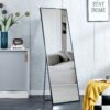 Aluminum Frame Minimalist Mirror, Bathroom Bedroom Wall Mirror, Elevating Contemporary Interiors, Can Be Wall Mounted Or Opened As A Standing Mirror - Black - Image 7