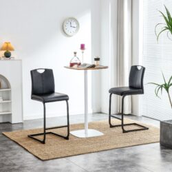 Chair Barstool Dining Counter Height Chair (Set of 2) - Black