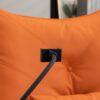 270 Swivel Glider Recliner Chair, Power Recliner Rocking Chair, USB Port Charge For Nursery Chair With Atmosphere Lamp For Living Room Bedroom Apartment - Orange - Image 18