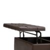 Harrison - Coffee Table Storage Ottoman - Chocolate Brown - Image 5