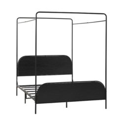 Modern Canopy Queen Bed Frame - Black