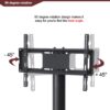 43.3" Multi-Function TV Stand Height Adjustable Bracket Swivel 3 Tier - Black - Image 7