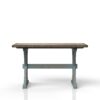X Based Counter Height Casual Dining Table - Aqua Blue - Image 4